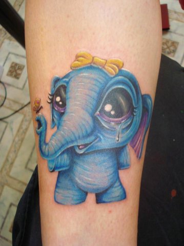 Фото и значение татуировки " Слон ". X_93996d7d